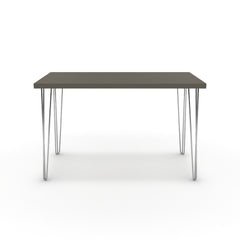 Íróasztal - Linga króm lábbal - Fosszil szürke, méret: 120x60