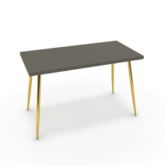 Íróasztal - Manu arany lábbal - Fosszil szürke, méret: 120x60