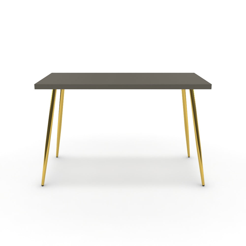 Íróasztal - Manu arany lábbal - Fosszil szürke, méret: 120x60