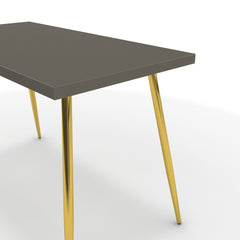 Íróasztal - Manu arany lábbal - Fosszil szürke, méret: 120x60