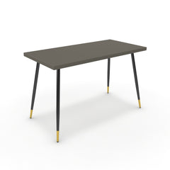 Íróasztal - Manu fekete és arany lábbal - Fosszil szürke, méret: 120x60