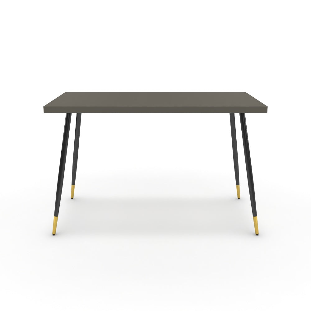 Íróasztal - Manu fekete és arany lábbal - Fosszil szürke, méret: 120x60