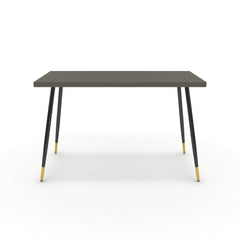Íróasztal - Manu fekete és arany lábbal - Fosszil szürke, méret: 120x60
