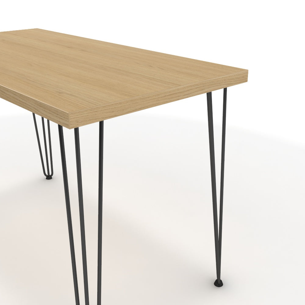 Íróasztal - Linga fekete lábbal - Vicenza tölgy, méret: 120x60