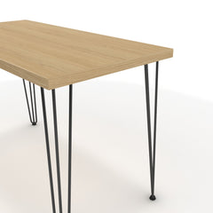 Íróasztal - Linga fekete lábbal - Vicenza tölgy, méret: 120x60