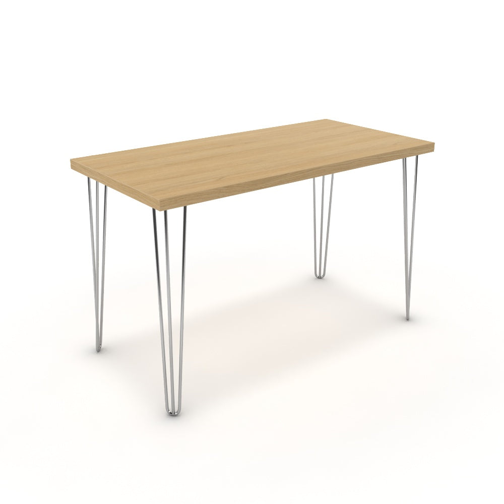 Íróasztal - Linga króm lábbal - Vicenza tölgy, méret: 120x60