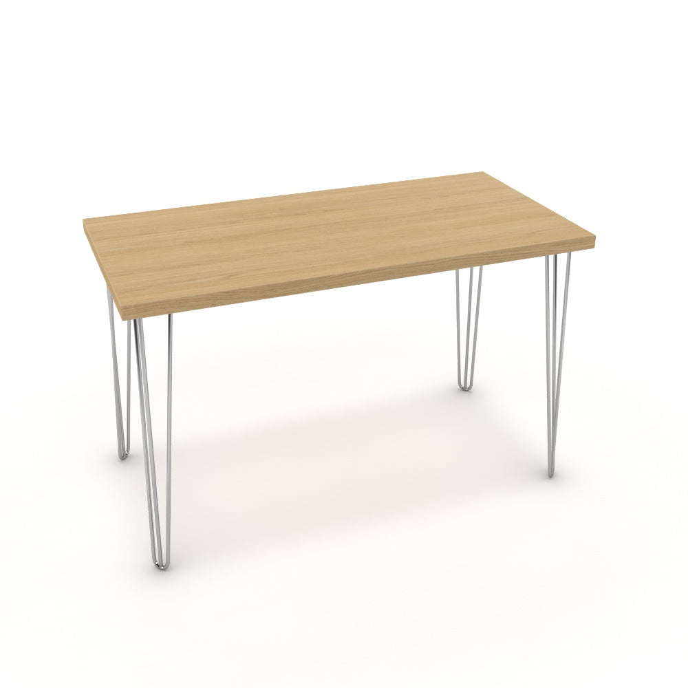 Íróasztal - Linga króm lábbal - Vicenza tölgy, méret: 120x60