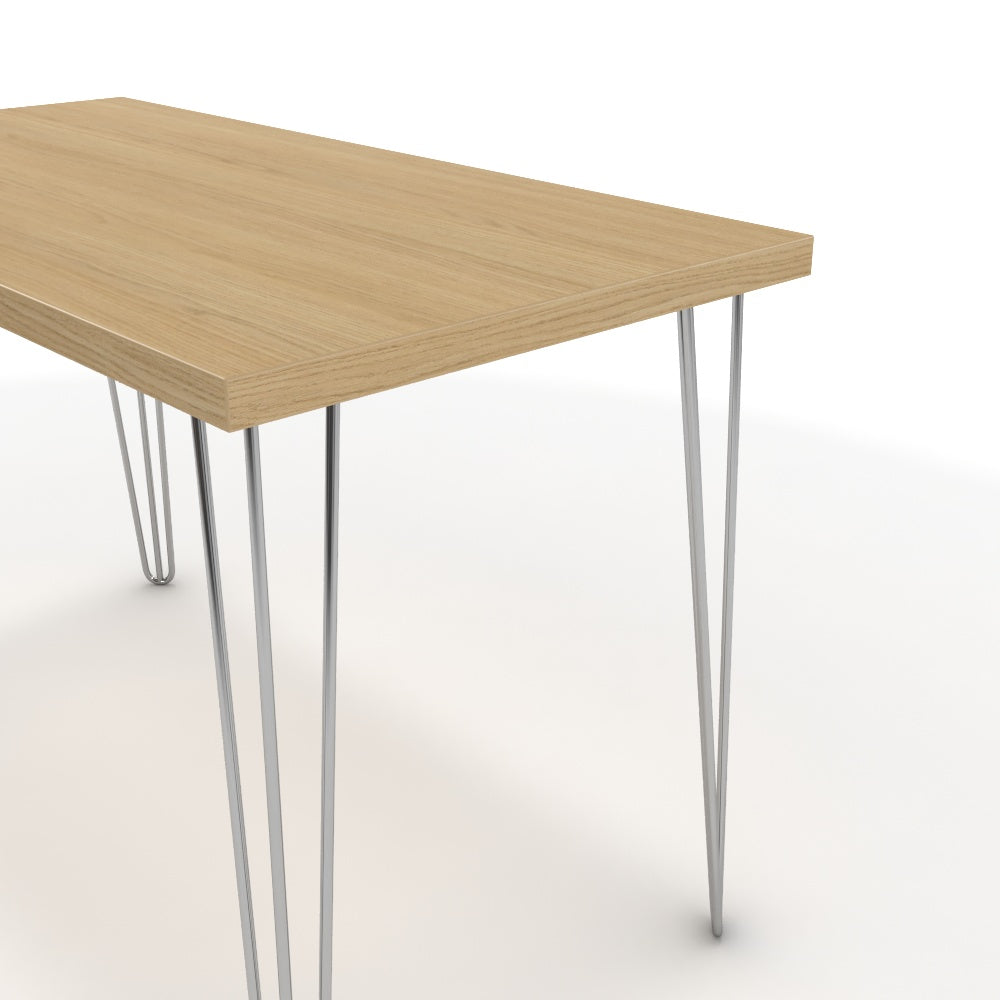 Íróasztal - Linga króm lábbal - Vicenza tölgy, méret: 120x60