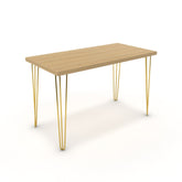 Íróasztal - Linga arany lábbal - Vicenza tölgy, méret: 120x60