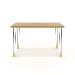 Íróasztal - Linga arany lábbal - Vicenza tölgy, méret: 120x60