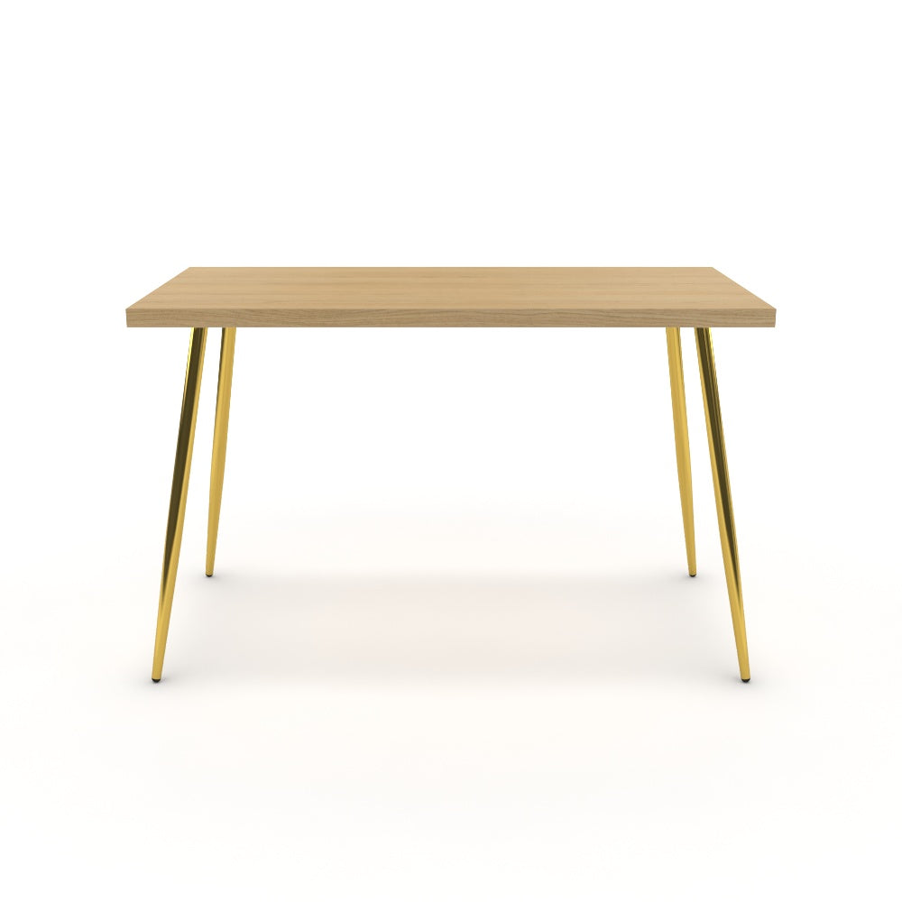 Íróasztal - Manu arany lábbal - Vicenza tölgy, méret: 120x60