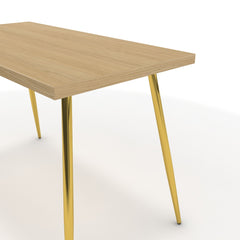 Íróasztal - Manu arany lábbal - Vicenza tölgy, méret: 120x60