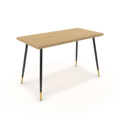 Íróasztal - Manu fekete és arany lábbal - Vicenza tölgy, méret: 120x60