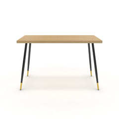 Íróasztal - Manu fekete és arany lábbal - Vicenza tölgy, méret: 120x60