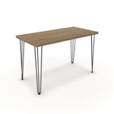 Íróasztal - Linga fekete lábbal - Világos rauna szil, méret: 120x60