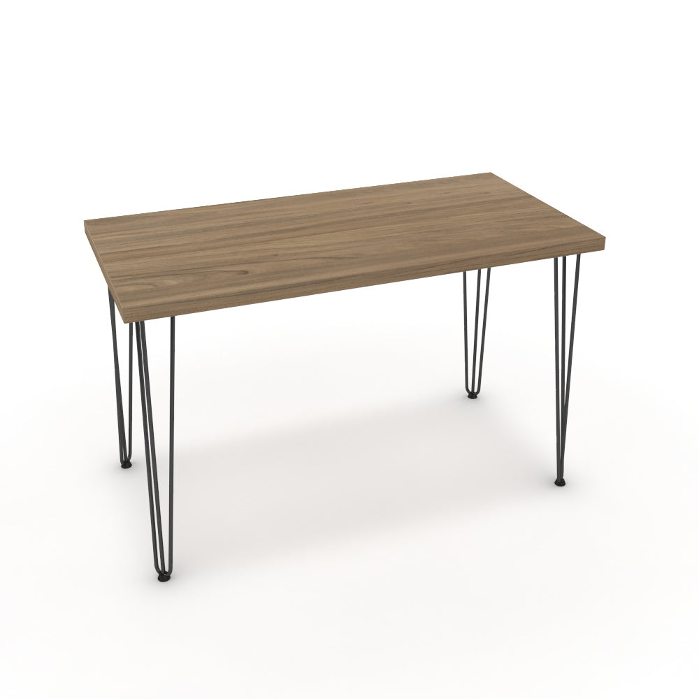 Íróasztal - Linga fekete lábbal - Világos rauna szil, méret: 120x60