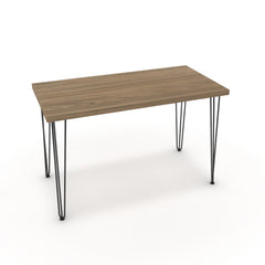 Íróasztal - Linga fekete lábbal - Világos rauna szil, méret: 120x60