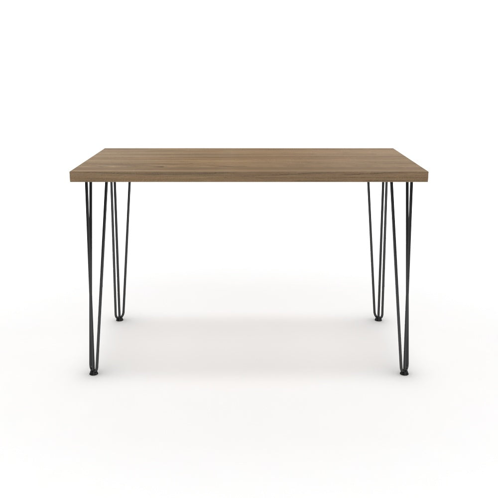 Íróasztal - Linga fekete lábbal - Világos rauna szil, méret: 120x60