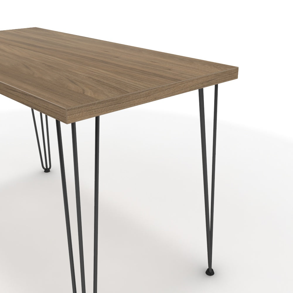 Íróasztal - Linga fekete lábbal - Világos rauna szil, méret: 120x60