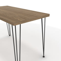 Íróasztal - Linga fekete lábbal - Világos rauna szil, méret: 120x60