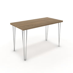 Íróasztal - Linga króm lábbal - Világos rauna szil, méret: 120x60