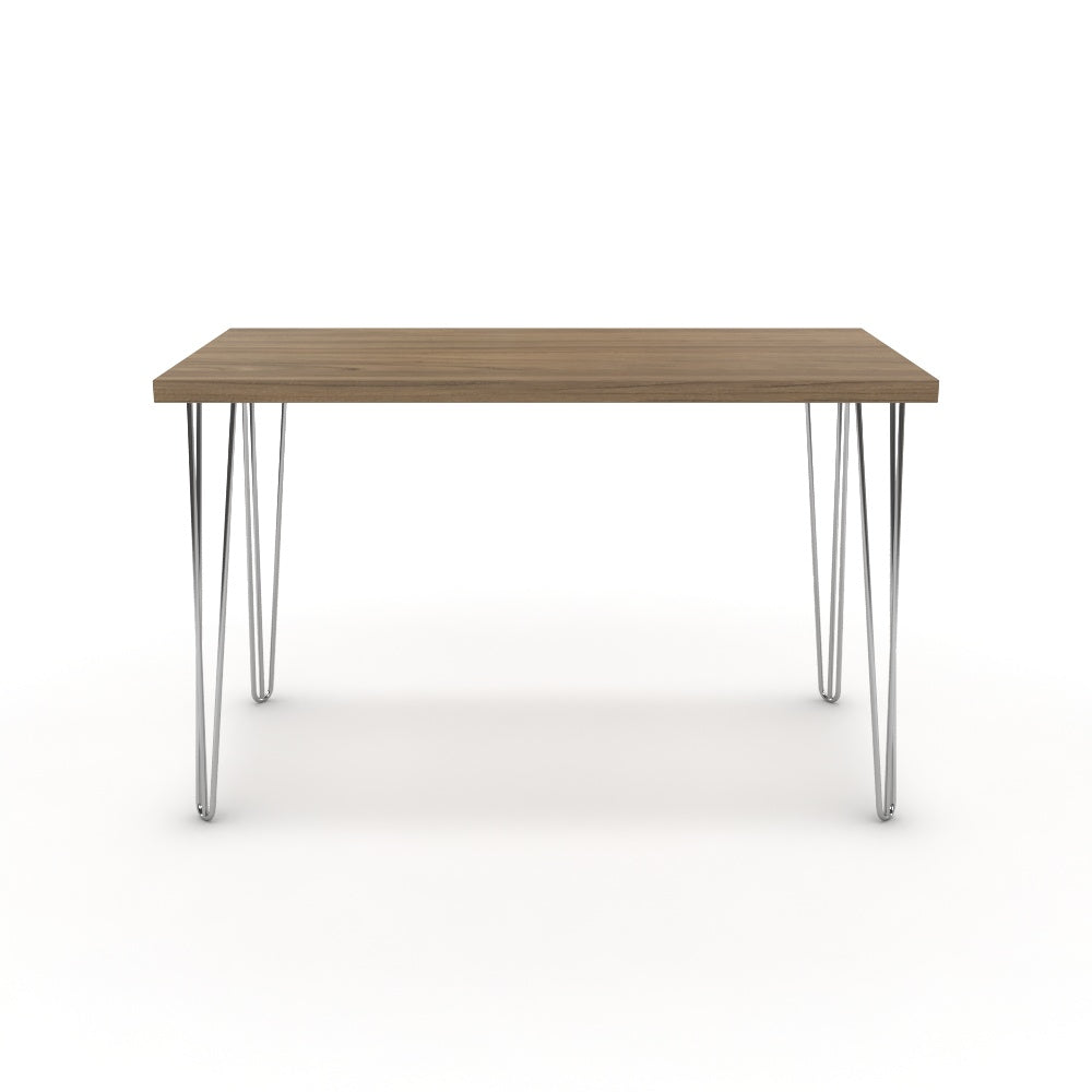 Íróasztal - Linga króm lábbal - Világos rauna szil, méret: 120x60
