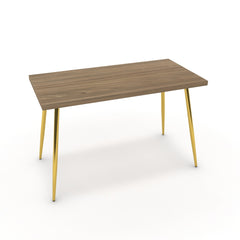 Íróasztal - Manu arany lábbal - Világos rauna szil, méret: 120x60