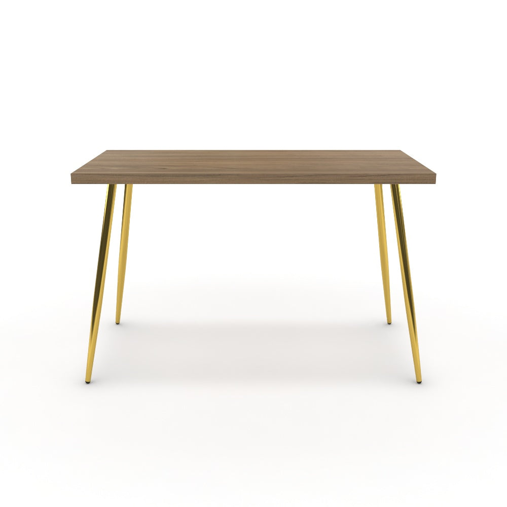 Íróasztal - Manu arany lábbal - Világos rauna szil, méret: 120x60