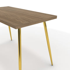 Íróasztal - Manu arany lábbal - Világos rauna szil, méret: 120x60