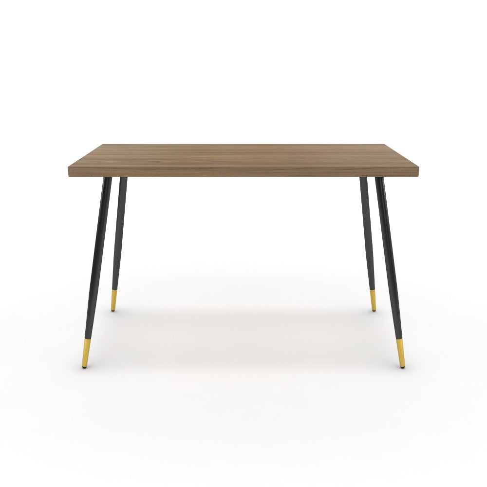 Íróasztal - Manu fekete és arany lábbal - Világos rauna szil, méret: 120x60