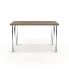 Íróasztal - Linga króm lábbal - Szürke Vicenza tölgy, méret: 120x60