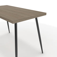 Íróasztal - Manu fekete lábbal - Szürke Vicenza tölgy, méret: 120x60