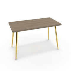 Íróasztal - Manu arany lábbal - Szürke Vicenza tölgy, méret: 120x60