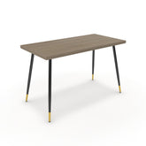 Íróasztal - Manu fekete és arany lábbal - Szürke Vicenza tölgy, méret: 120x60