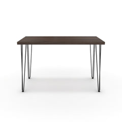 Íróasztal - Linga fekete lábbal - Sötét rauna szil, méret: 120x60