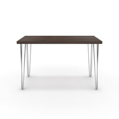 Íróasztal - Linga króm lábbal - Sötét rauna szil, méret: 120x60