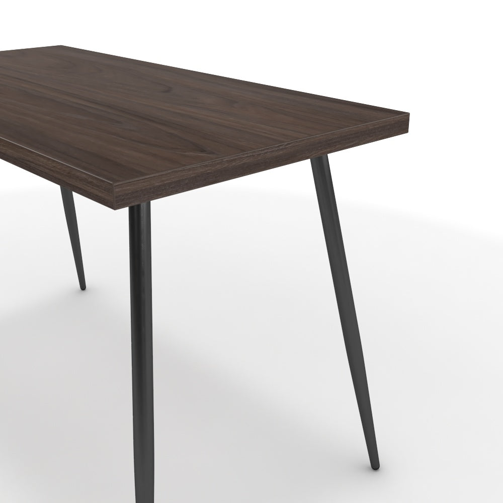 Íróasztal - Manu fekete lábbal - Sötét rauna szil, méret: 120x60