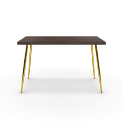 Íróasztal - Manu arany lábbal - Sötét rauna szil, méret: 120x60