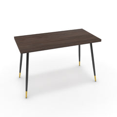 Íróasztal - Manu fekete és arany lábbal - Sötét rauna szil, méret: 120x60