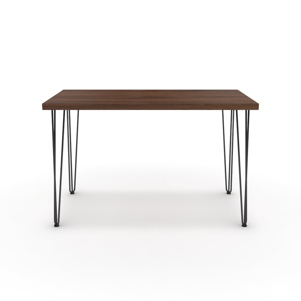 Íróasztal - Linga fekete lábbal - Mogyoró, méret: 120x60