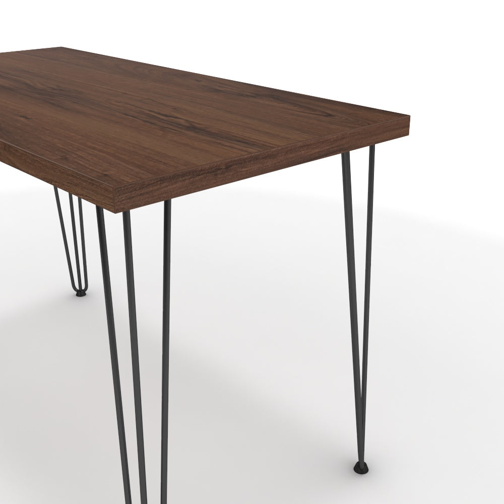 Íróasztal - Linga fekete lábbal - Mogyoró, méret: 120x60