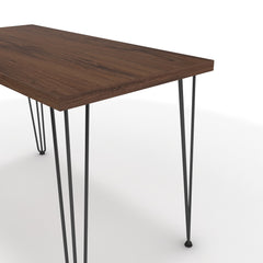 Íróasztal - Linga fekete lábbal - Mogyoró, méret: 120x60