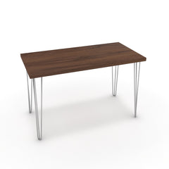 Íróasztal - Linga króm lábbal - Mogyoró, méret: 120x60