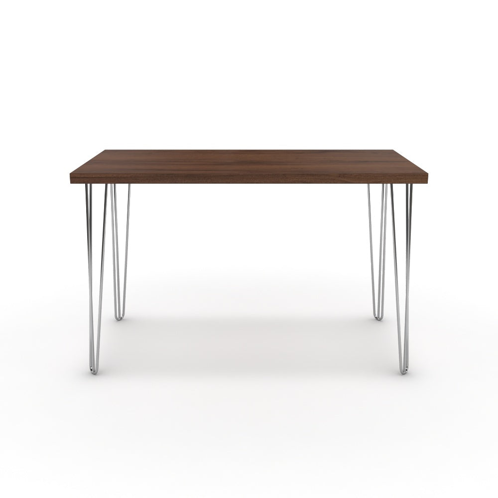 Íróasztal - Linga króm lábbal - Mogyoró, méret: 120x60