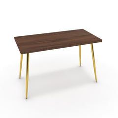 Íróasztal - Manu arany lábbal - Mogyoró, méret: 120x60