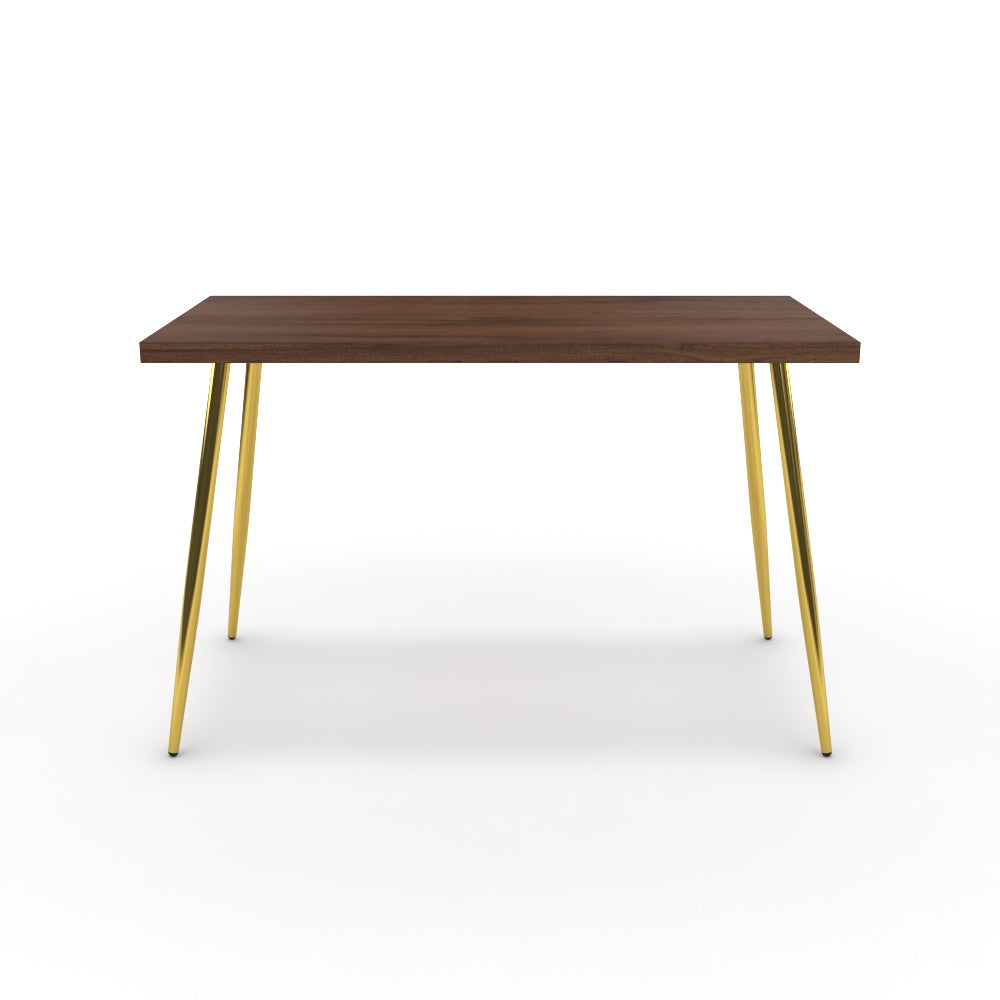 Íróasztal - Manu arany lábbal - Mogyoró, méret: 120x60