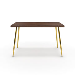 Íróasztal - Manu arany lábbal - Mogyoró, méret: 120x60