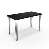 Íróasztal - Linga fekete lábbal - Füstölt dió, méret: 120x60