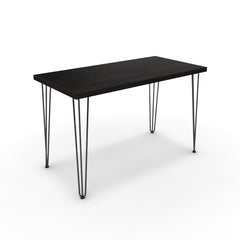 Íróasztal - Linga fekete lábbal - Füstölt dió, méret: 120x60