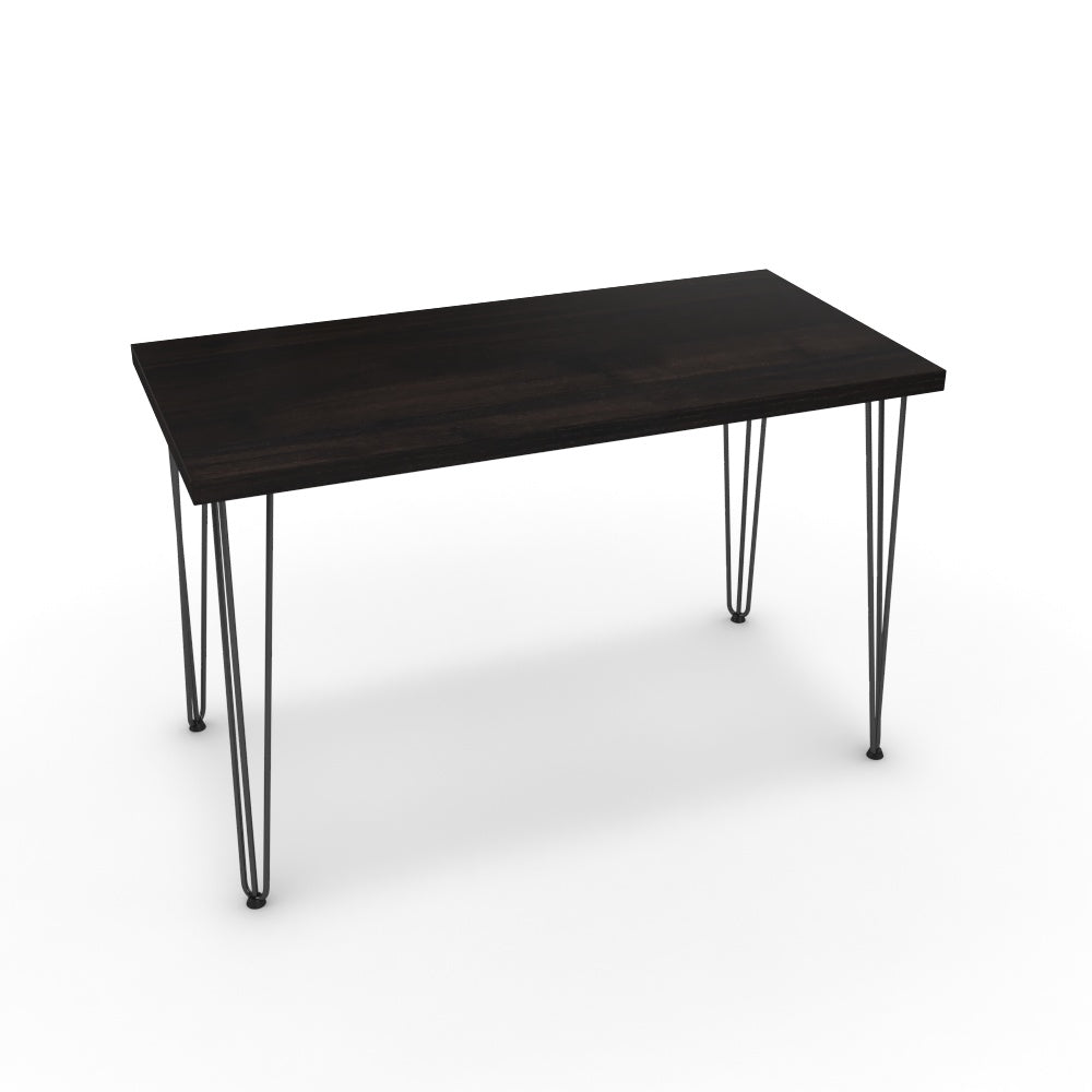 Íróasztal - Linga fekete lábbal - Füstölt dió, méret: 120x60